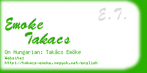 emoke takacs business card